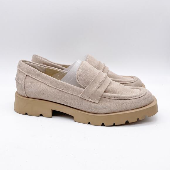 Dolce Vita Women's Elias Lug Sole Tailored Loafer Flats Dune Suede Size 7.5 - Picture 3 of 12